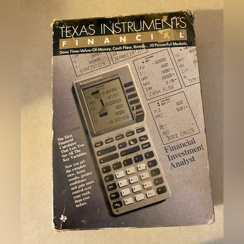 Vintage 1988 Texas Instruments Investment analyst